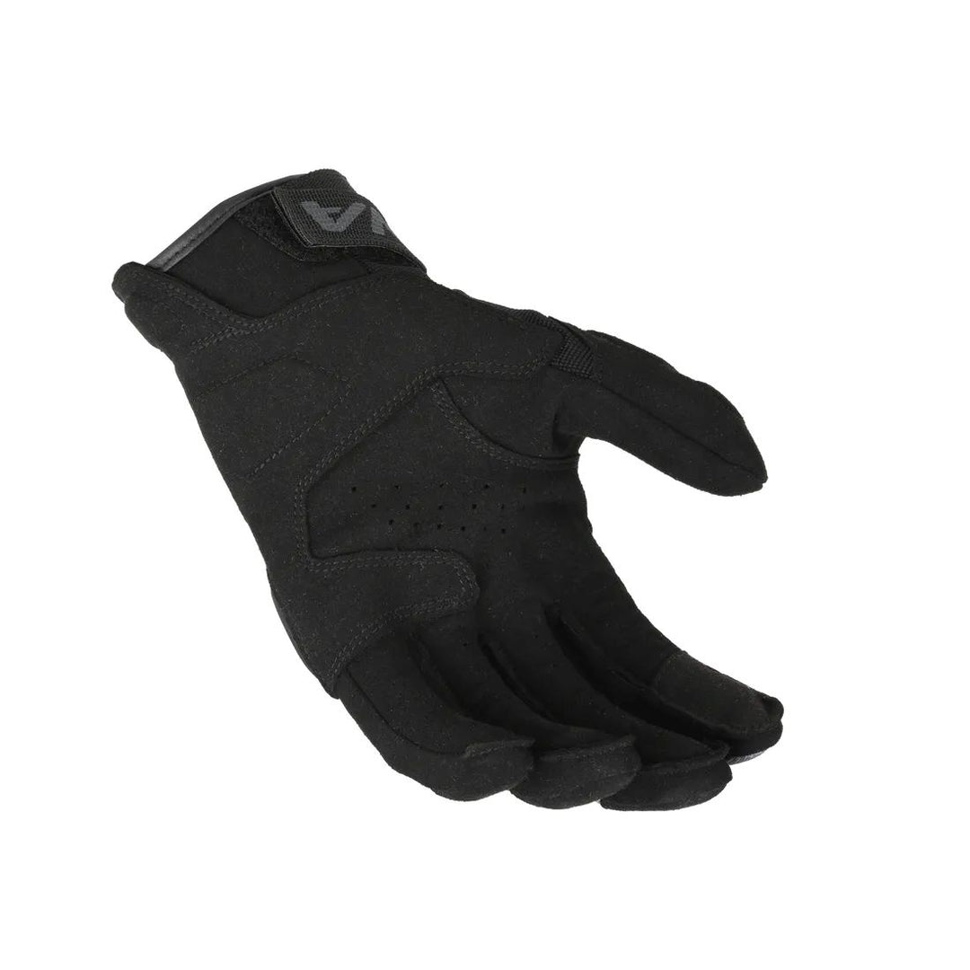 motorcycle gloves macna zairon ergo thumb risc touch tip tpr eva double palm black gray touring adventure adv palm
