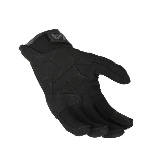 motorcycle gloves macna zairon ergo thumb risc touch tip tpr eva double palm black gray touring adventure adv palm