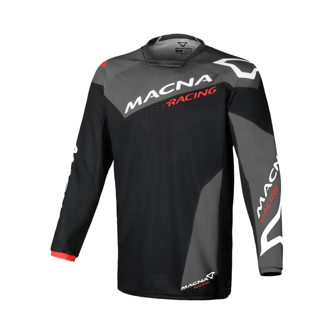 motorcycle shirt macna backyard ventilation mesh black gray white touring adventure adv front