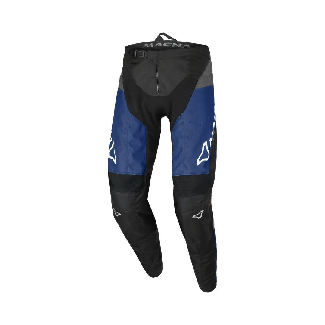 motorcycle pants macna backyard ventilation mesh lining
black blue touring adventure adv front