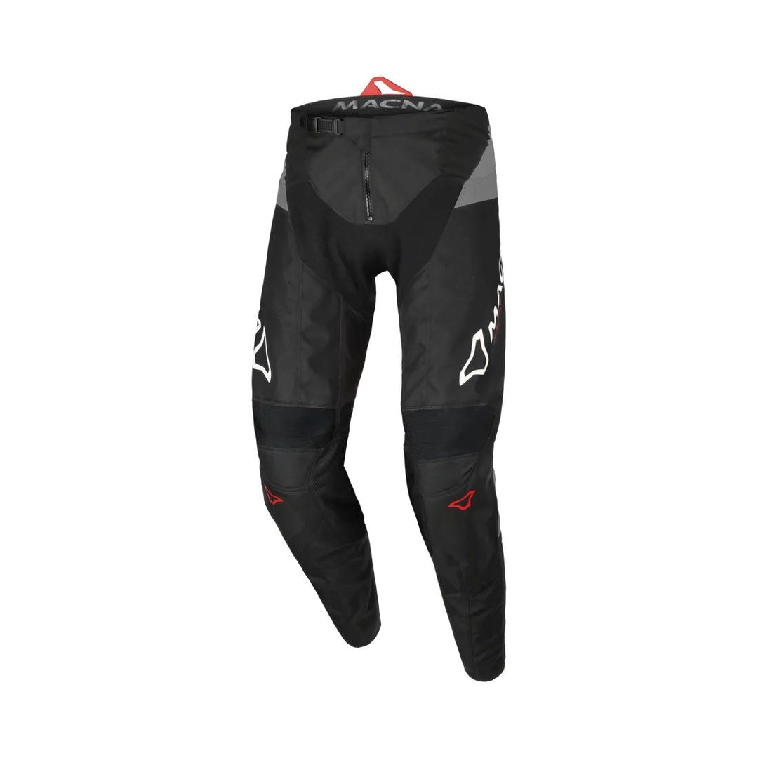 motorcycle pants macna backyard ventilation mesh lining black gray touring adventure adv front
