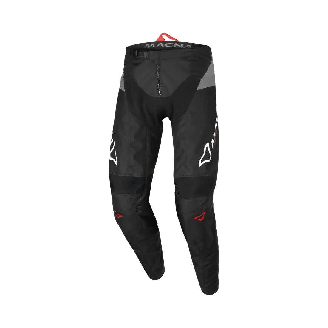 motorcycle pants macna backyard ventilation mesh lining black gray touring adventure adv front
