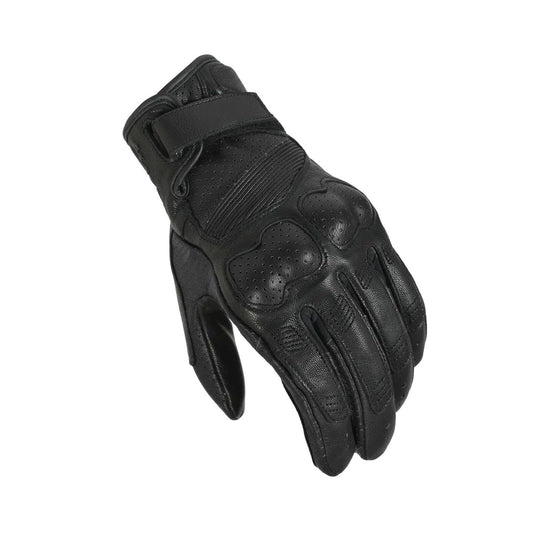 motorcycle gloves macna bold risc hard knuckle protection eva palm cuff goat leather ergo thumb hot weather black riding alpine touring adventure adv top
