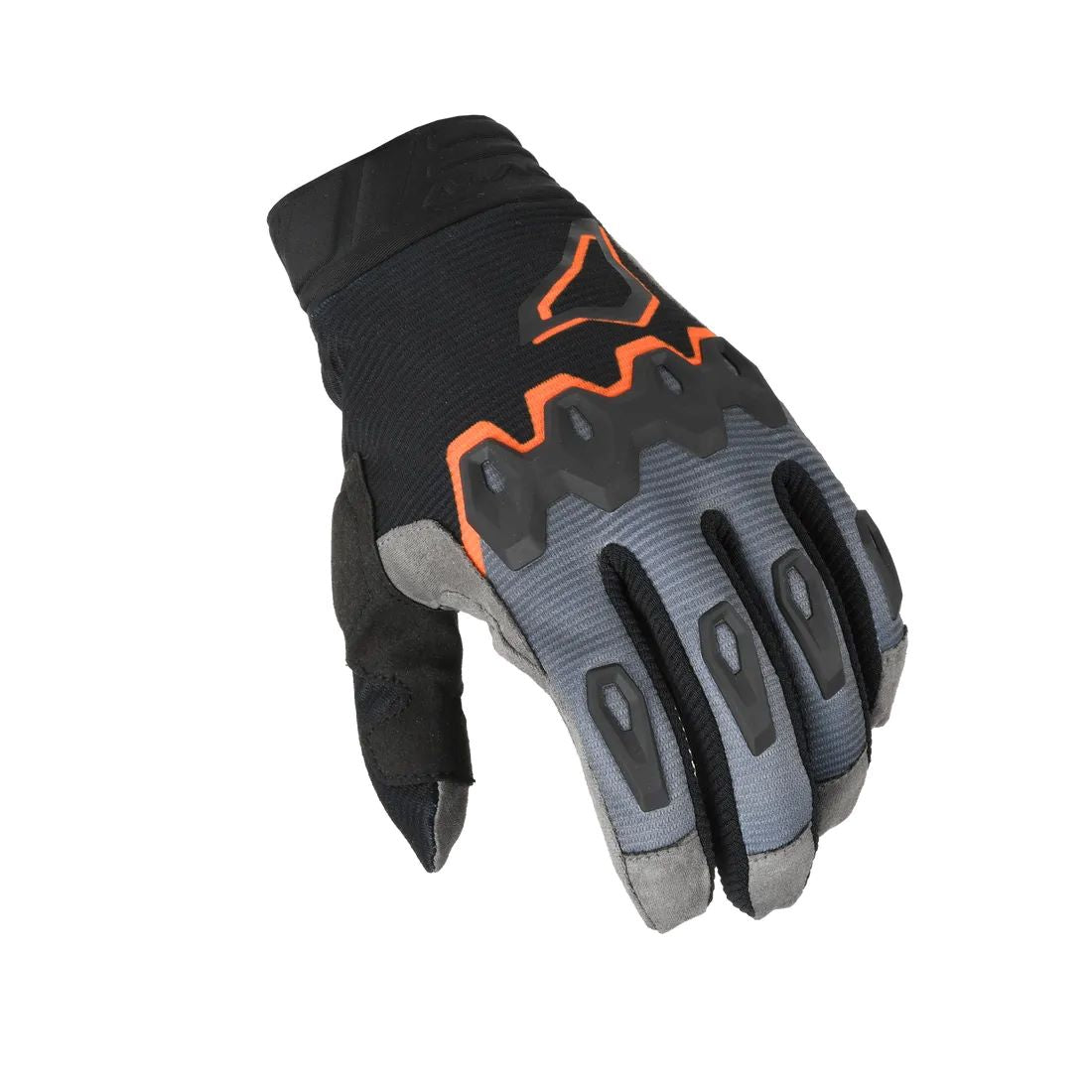 motorcycle gloves macna chameleon exo risc knuckle tpr eva black orang gray touring adventure adv top