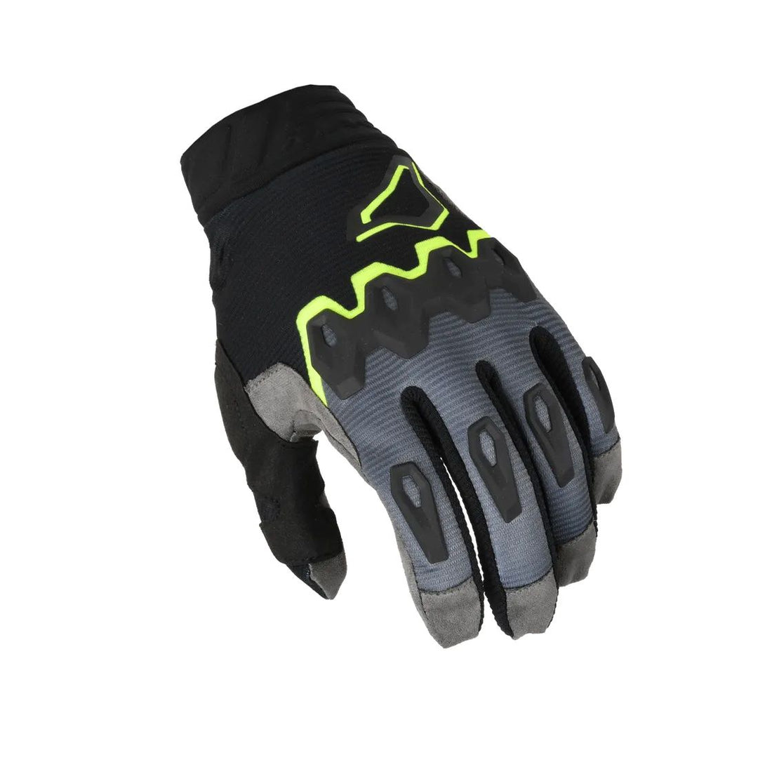motorcycle gloves macna chameleon exo risc knuckle tpr eva black gray neon green touring adventure adv top