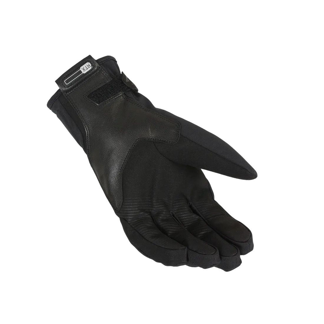 motorcycle gloves macna waterproof grip print touch tip raintex black touring adventure adv top