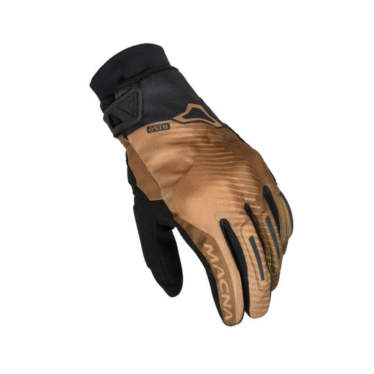 motorcycle gloves macna crew rtx waterproof ergo thumb touch tip black toupe touring adventure adv top