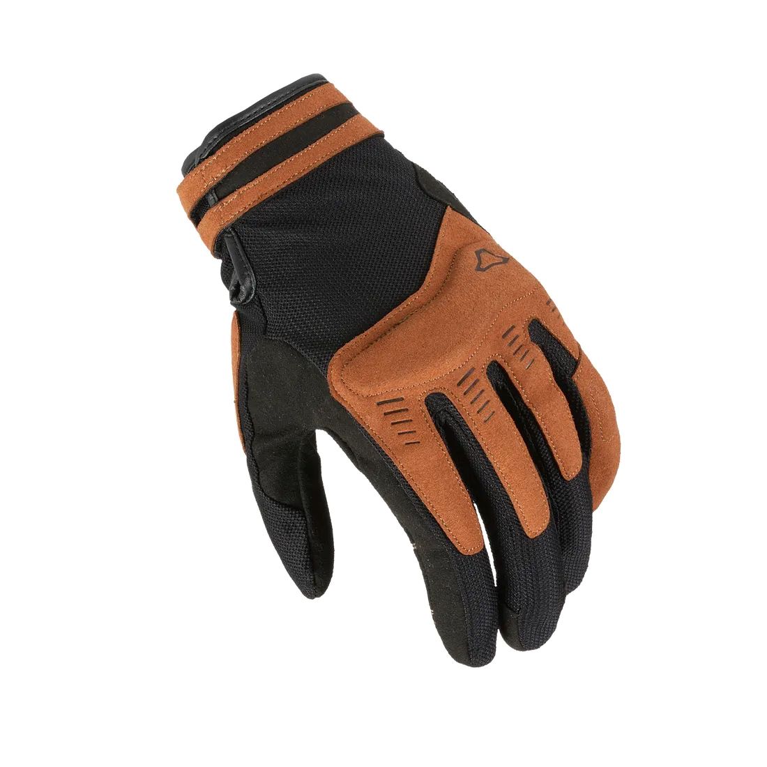 motorcycle gloves macna darko womens ergo thumb grip print eva knuckle tpr palm brown touring adventure adv top
