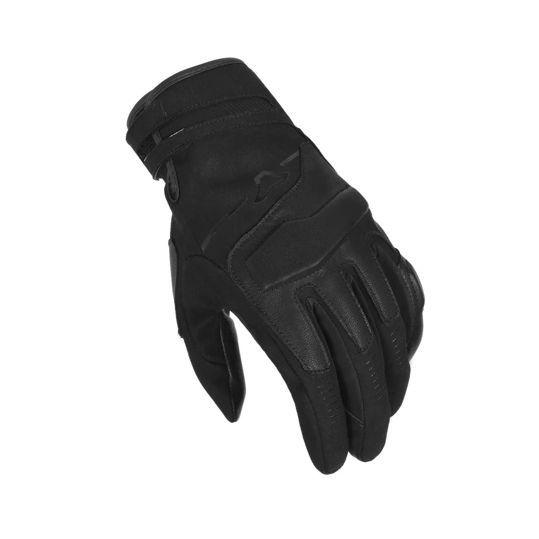 motorcycle gloves macna dusk womens ergo thumb grip print touchtip eva knuckle tpr palm black touring adventure adv top