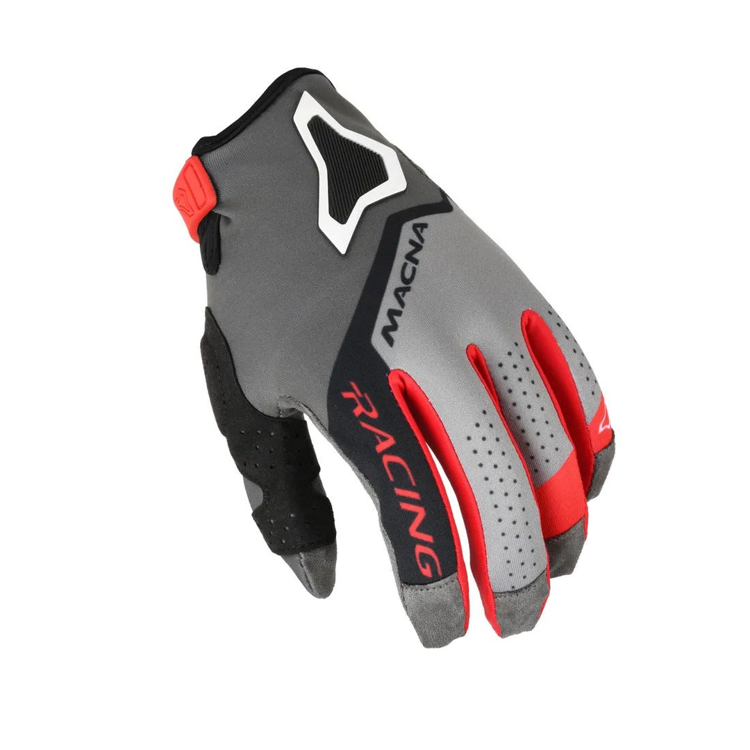 motorcycle gloves macna heat enduro mx eva thumb black gray red touring adventure adv top