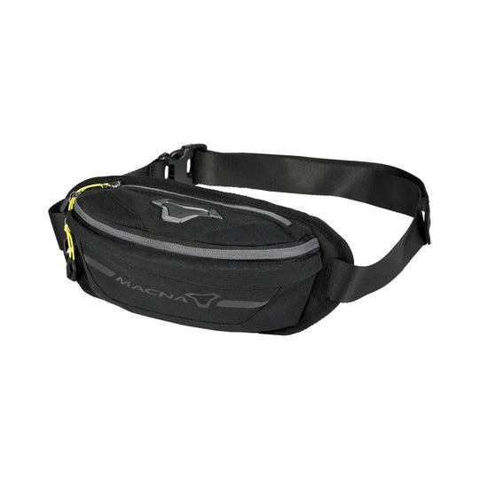 macna motorcycle storage backpack hip bag foldable reflective anti slip adjustable ripstop black 
