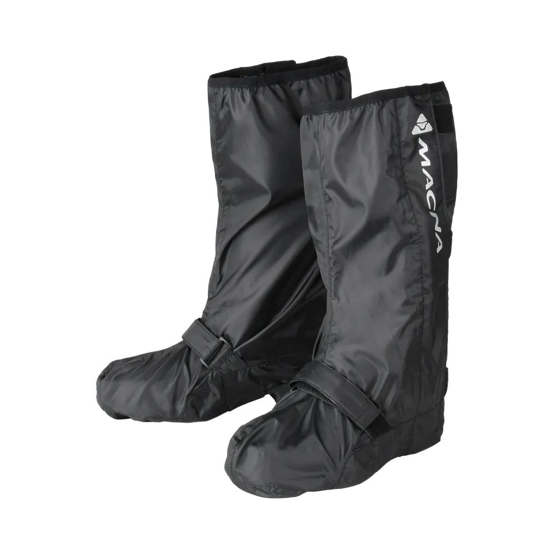 motorcycle protection macna lair boot protection waterproof reflective adjustable black touring adventure adv front