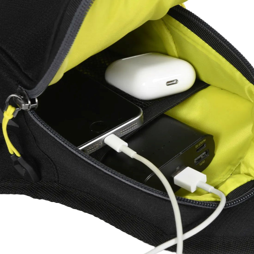 motorcycle leg bag basic waterproof rolltop closure grip print black touring adventure adv example 2