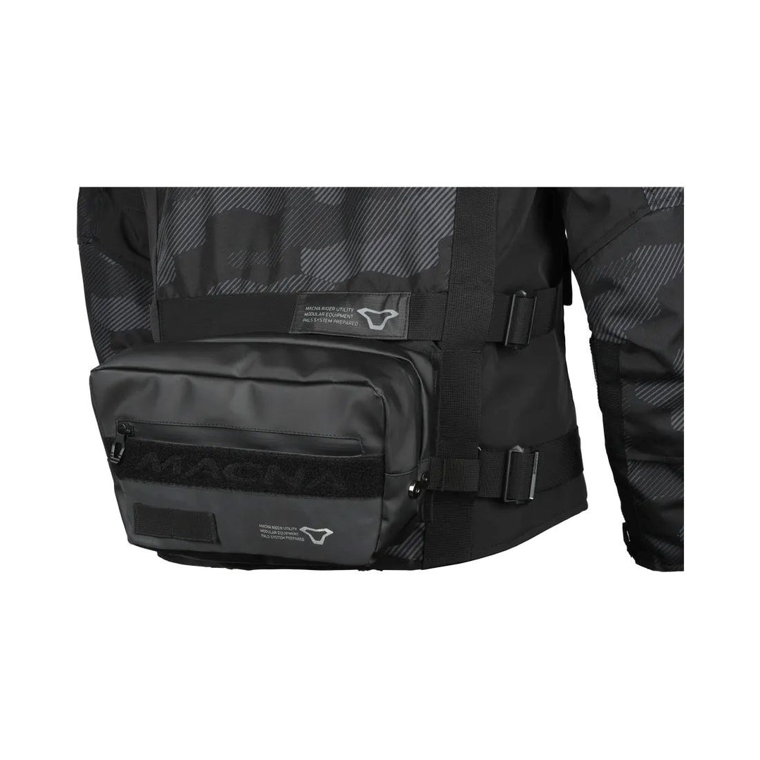 motorcycle hip bag muhb night eye nighteye waterproof black touring adventure adv front worn
