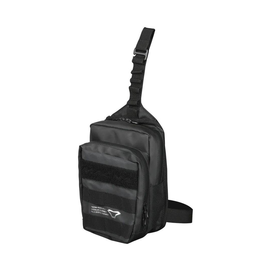 motorcycle leg bag mulb-1 macna waterproof PALS nighteye night eye black touring adventure adv front
