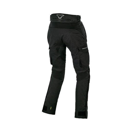 motorcycle pants macna novado womens waterproof raintex mesh detachable thermo reflective air panels heat shield black touring adventure adv back