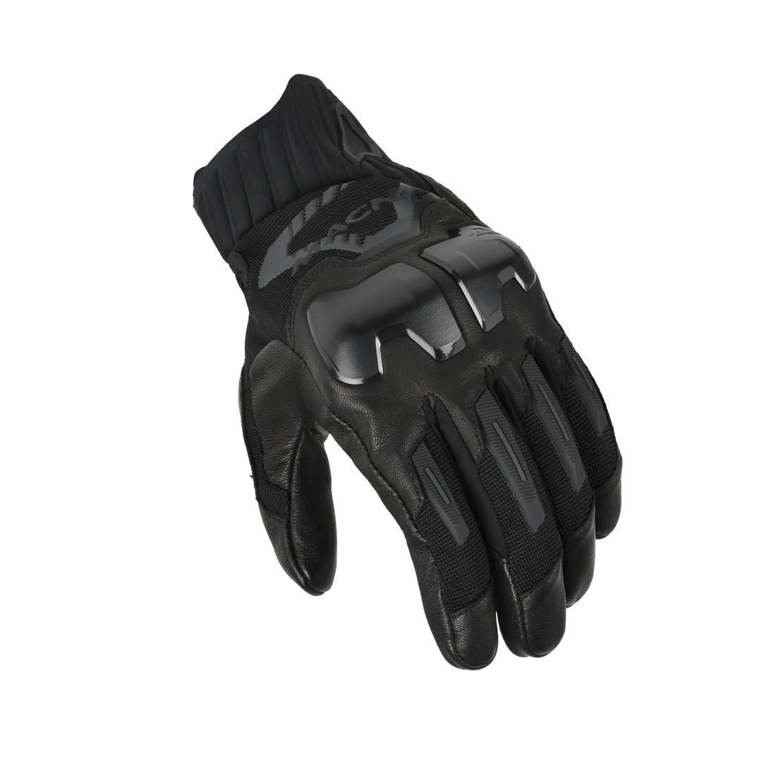 motorcycle gloves macna octavius goat leather ergo thumb touch tip tpr fingers eva double palm black touring adventure adv top