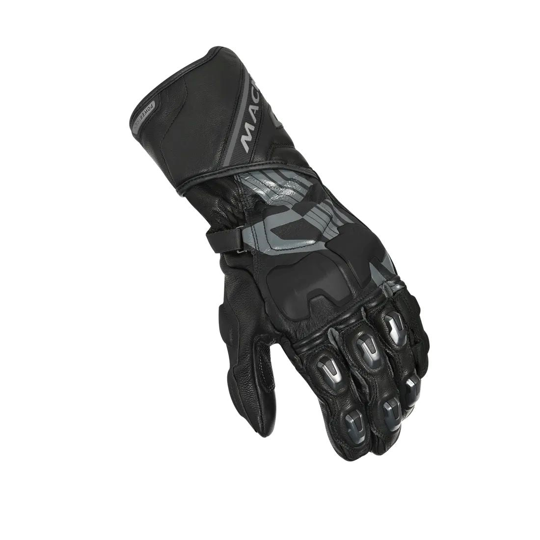 motorcycle gloves macna powertrack armax goat cow kangaroo leather knuckle finger lam protection tpr cuff ergo thumb black racing touring adventure adv top
