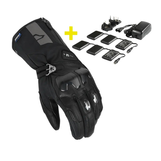 motorcycle gloves macna progress 2.0 rtx dl kit electric heating battery touch tip screen cleaner 12v bluetooth eva tpr goat leather soft flex black touring adventure adv top
