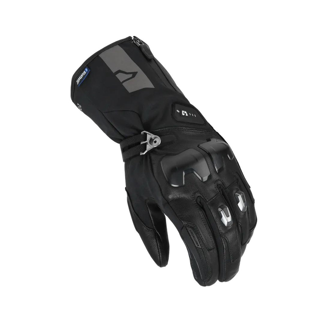 motorcycle gloves macna progress 2.0 rtx dl electric heating battery touch tip screen cleaner 12v bluetooth eva tpr goat leather soft flex black touring adventure adv top