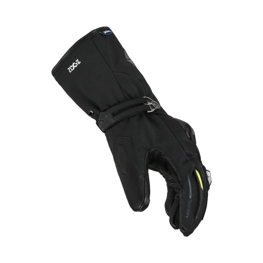 motorcycle gloves macna progress 2.0 rtx dl kit electric heating battery touch tip screen cleaner 12v bluetooth eva tpr goat leather soft flex black touring adventure adv side