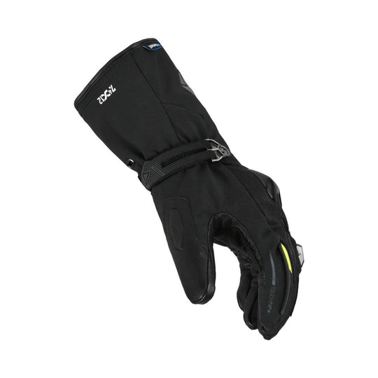 motorcycle gloves macna progress 2.0 rtx dl kit electric heating battery touch tip screen cleaner 12v bluetooth eva tpr goat leather soft flex black touring adventure adv side