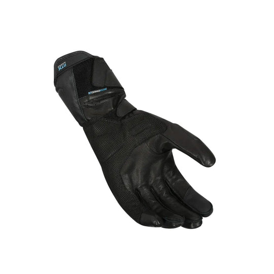 motorcycle gloves macna rapier 2.0 rtx womens goat leather water exhaust touch tip screencleaner tpr protection eva reflection double palm black touring adventure adv palm